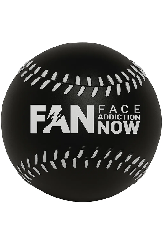 Baseball Stress Reliever - White FAN Logo