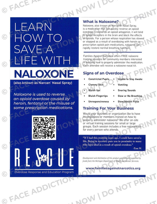 Naloxone Program Rack Card