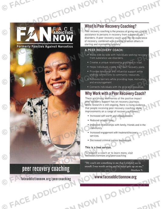 Peer Recovery Coaching Rack Card