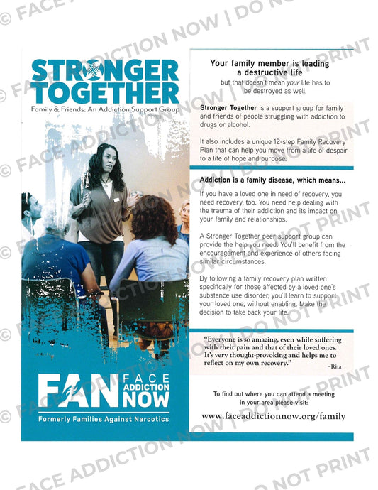 Stronger Together Support Group Rack Card