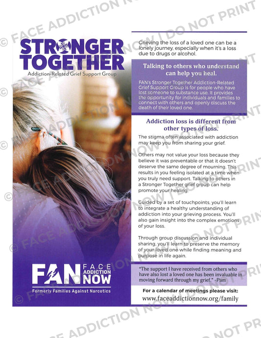 Stronger Together Grief Group Rack Card