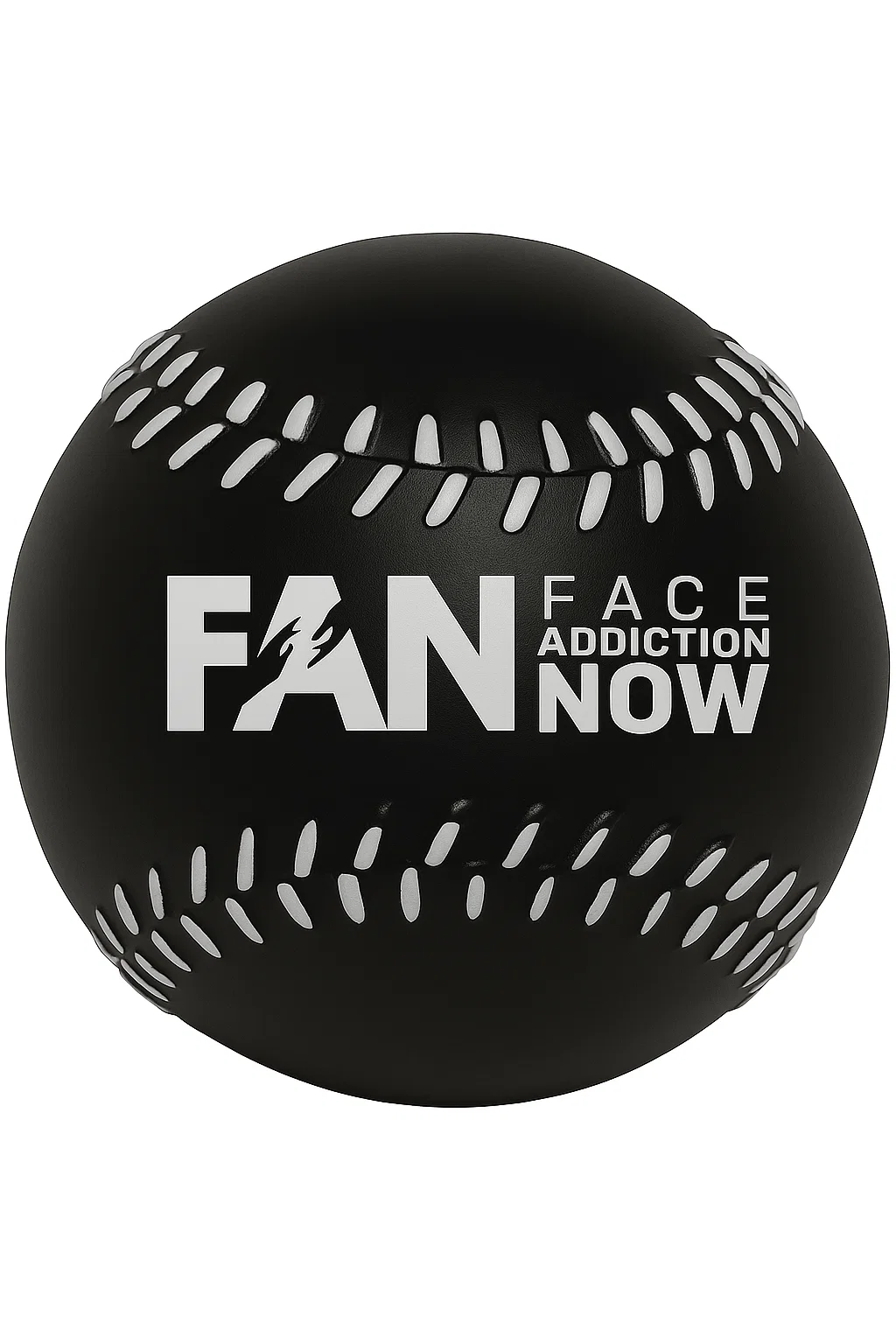 Baseball Stress Reliever - White FAN Logo